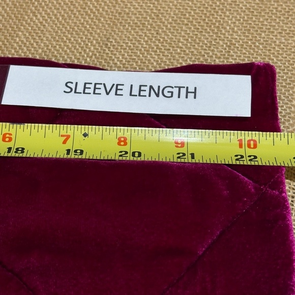 Rebecca Taylor Women Velvet Quilted Coat Jacket Sz M Luxe Regal Holiday NWT Belt - Picture 12 of 14